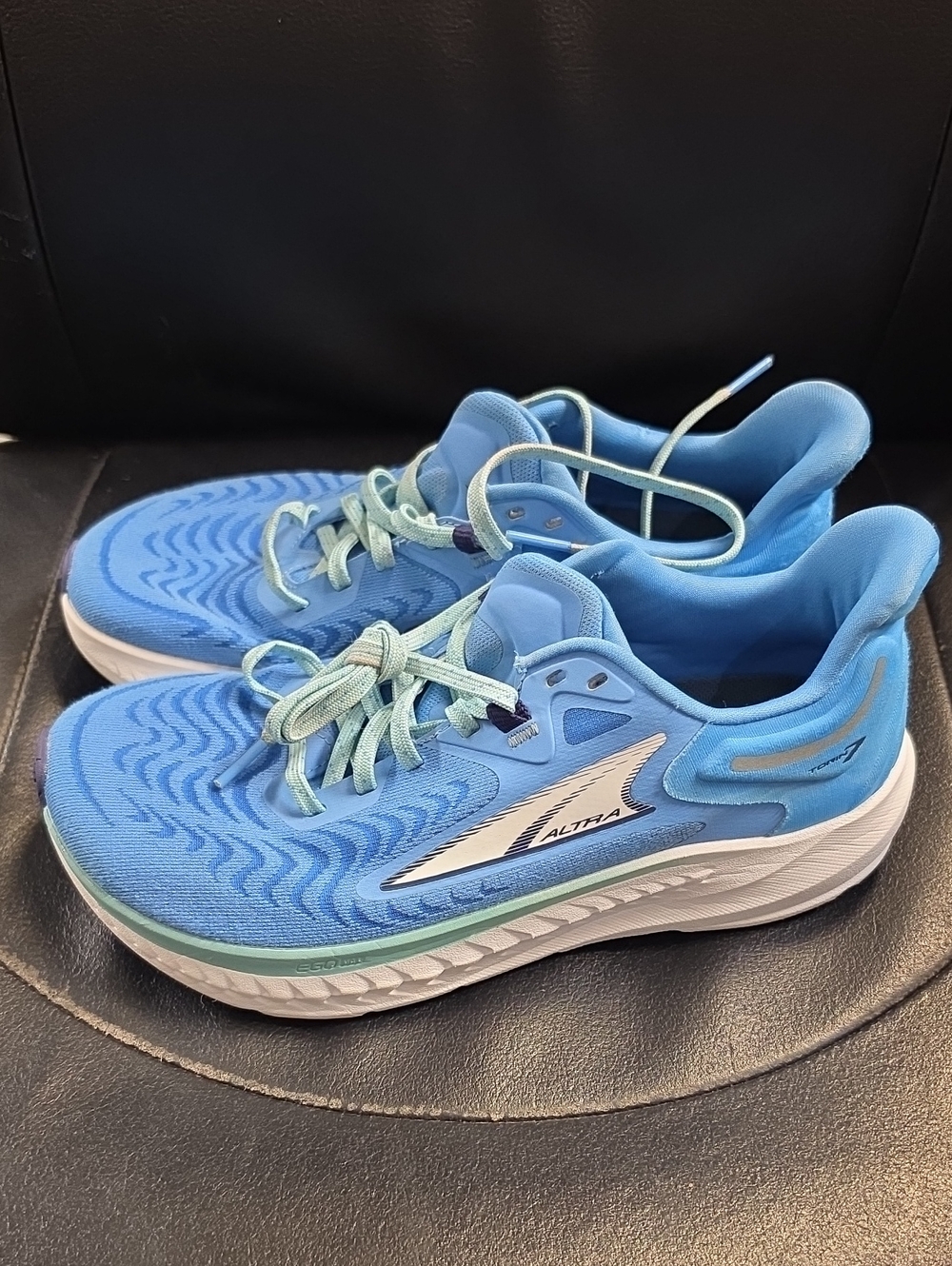 Altra Women's Light Blue Athletic Running Shoes with Mint Laces